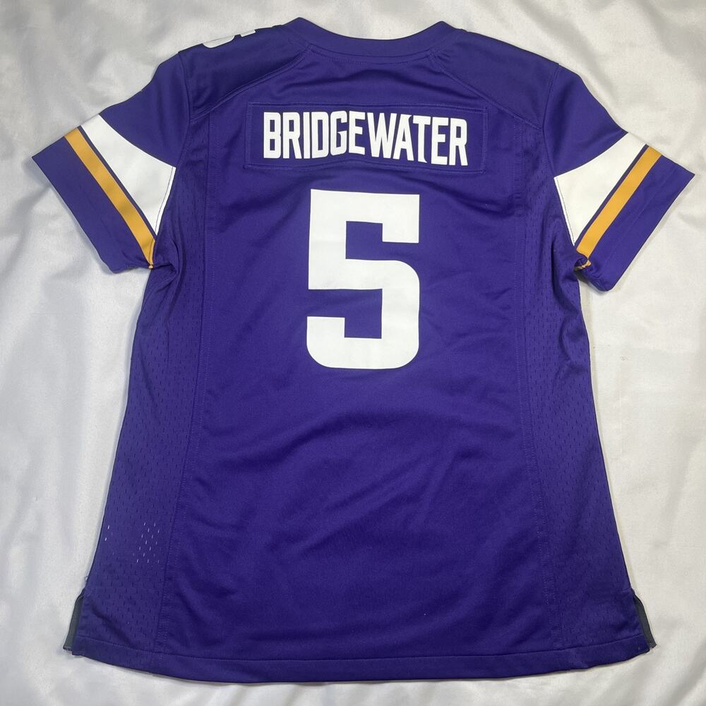Minnesota Vikings NFL Football Nike On Field Purple Jersey #5 Bridgewater Size M